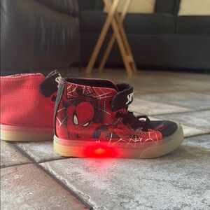 Marvel Red and Black Spider-Man Sneakers LED Lights